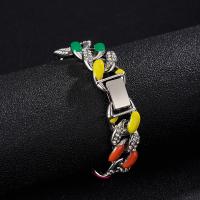 Zinc Alloy Rhinestone Bracelets, plated, fashion jewelry & for woman & enamel & with rhinestone cm 