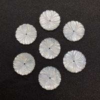 White Lip Shell Beads, Flower, Carved, DIY white 