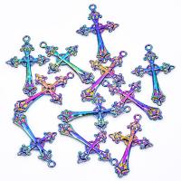 Zinc Alloy Necklace, Cross, colorful plated, Unisex Approx 17.72 Inch 