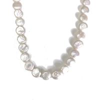 Pièce de culture des perles d'eau douce, perle d'eau douce cultivée, DIY, blanc, 11-12mm .96 pouce, Vendu par brin