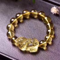 perles de citrine bracelet, unisexe, Jaune .5 pouce, Vendu par PC