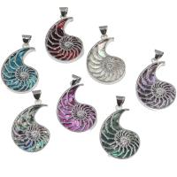 Zinc Alloy Shell Pendants, with Shell 