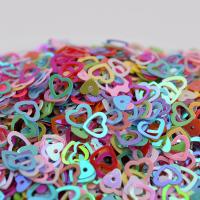 Plastic Sequin Beads, PVC Plastic, Heart, DIY 7mm 