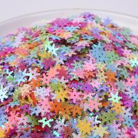 Plastic Sequin Beads, PVC Plastic, Snowflake, DIY 7mm 