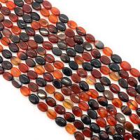 Perles Agates rouges naturelles, agate rouge, ovale plat, DIY .96 pouce, Vendu par brin