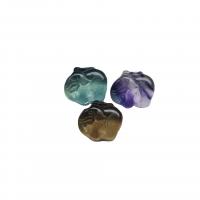 Natural Fluorite Pendant, Elephant, Carved, mixed colors 