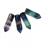 Natural Fluorite Pendant, polished, no hole, mixed colors 