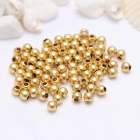 Beaucoup de perles de cuivre, laiton, Placage de couleur d'or, DIY & normes différentes pour le choix, doré, 2.5-6mm, Vendu par PC