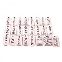 Zinc Alloy Message Pendants, Rectangle, antique silver color plated, vintage & Unisex 