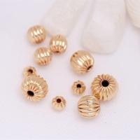 Beaucoup de perles de cuivre, laiton, Placage de couleur d'or, DIY, doré, 3-8mm, Vendu par PC