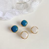 Acrylic Stud Earring, Zinc Alloy, with Acrylic, high quality plated, fashion jewelry & for woman 