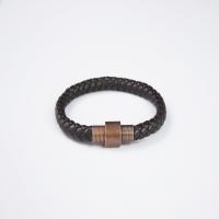 Kunstleder Schnur Armbänder, Synthetisches Leder, mit Edelstahl, plattiert, unterschiedliche Länge der Wahl & unisex, keine, verkauft von PC