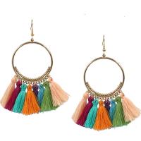 Fashion Tassel Earring, Zinc Alloy, with Caddice, fashion jewelry & for woman 