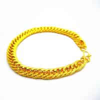 Moda pulseras de la aleación de Zinc, 18K chapado en oro, unisexo, 8mm, longitud:aproximado 7.99 Inch, aproximado 10PCs/Bolsa, Vendido por Bolsa