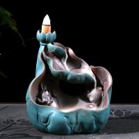 Incense Smoke Flow Backflow Holder Ceramic Incense Burner, Porcelain, handmade, for home and office & durable 