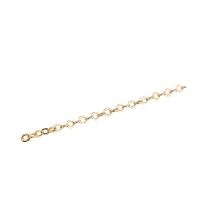 Brass Oval Chain, 14K gold plated, DIY 