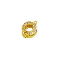 Cubic Zirconia Micro Pave Brass Connector, plated, DIY & micro pave cubic zirconia Inner Approx 7.5mm 