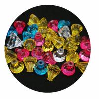 Transparent Acrylic Beads, injection moulding, random style & DIY, mixed colors, 1.5-5cm 