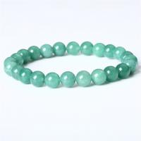 Aventurine Bracelets, Green Aventurine, Round, Unisex green cm 