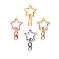 Fornitura de cierre de llave de aleación de cinc, aleación de zinc, Estrella, chapado, para mujer, más colores para la opción, 42.2mm, aproximado 10PCs/Bolsa, Vendido por Bolsa