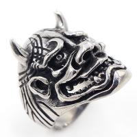 Titan Stahl Fingerring, Titanstahl, antik silberfarben plattiert, unisex, 20x33mm, verkauft von PC