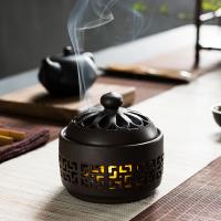 Porcelain Incense Burner, half handmade, for home and office & durable & with LED light 