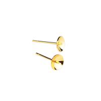 Brass Earring Stud Component, plated, DIY 