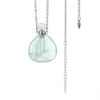 Quartz Perfume Bottle Pendant, polished, green 