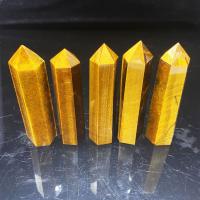 Tiger Eye Point Decoration, polished yellow 