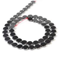 Perles hématite magnétique, hexagone, poli, DIY, noire cm, Vendu par brin