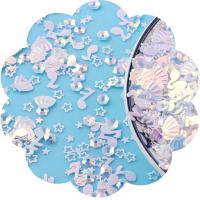 Plastic Sequin Beads, PVC Plastic, DIY 3-9mm 