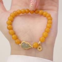 La cera de abejas Pulsera, con Hetian Jade, Calabaza, Joyería & para mujer, 6.5mm, Vendido por UD