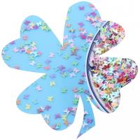 Plastic Sequin Beads, PVC Plastic, Butterfly 3mm 