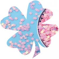 Plastic Sequin Beads, PVC Plastic, Snowflake 5mm 