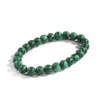 Pulsera de malaquita, Malachita, unisexo & protección contra la radiación, verde, 8mm, longitud:aproximado 19 cm, Vendido por Sarta