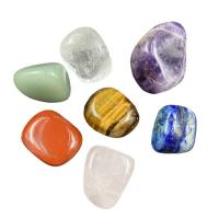 Piedra natural Decoración, pulido, Reiki & unisexo, color mixto, 21x23mm, aproximado 7PCs/Set, Vendido por Set