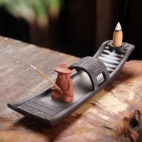 Incense Smoke Flow Backflow Holder Ceramic Incense Burner, Porcelain, handmade, for home and office & durable & multifunctional 