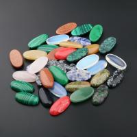 Gemstone Cabochons, Oval, polished, random style mixed colors 