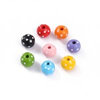 Painted Wood Beads, stoving varnish, DIY 16mm 