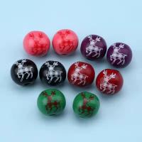 Painted Wood Beads, stoving varnish, DIY 16mm 