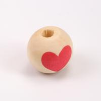 Printing Wood Beads, stoving varnish, DIY 16mm 