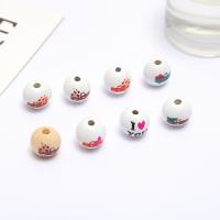 Printing Wood Beads, stoving varnish, DIY 16mm 