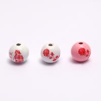 Printing Wood Beads, stoving varnish, DIY 16mm 