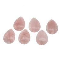 Rose Quartz Pendant, Teardrop, no hole, pink 