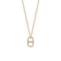 Collier de bijoux de titane, Acier titane, avec 2.36 inch chaînes de rallonge, Placage de couleur d'or, pour femme & avec strass & creux Environ 16.06 pouce, Vendu par PC