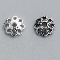 Sterling Silber Perlenkappen, 925er Sterling Silber, Blume, hohl, keine, 6mm, Bohrung:ca. 1.2mm, verkauft von PC