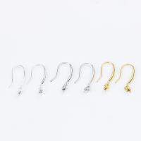 Sterling Silver Hook Earwire, 925 Sterling Silver, plated 20mm 