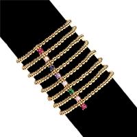 Cubic Zirconia Micro Pave Brass Bracelet, gold color plated, micro pave cubic zirconia & for woman Approx 17-18 cm 