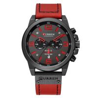 CURREN® Men Jewelry Watch, cuir PU, avec verre & acier inoxydable & alliage de zinc, mouvement japonais, Rond, Placage, pour homme, plus de couleurs à choisir Vendu par PC