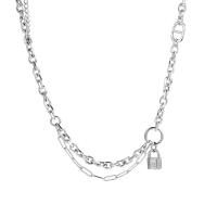 Collier de bijoux de titane, Acier titane, longueur différente pour le choix & unisexe, couleur originale, Vendu par PC